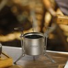 TOMSHOO Titanium Alcohol Stove with Foldable Legs and Pot Supports