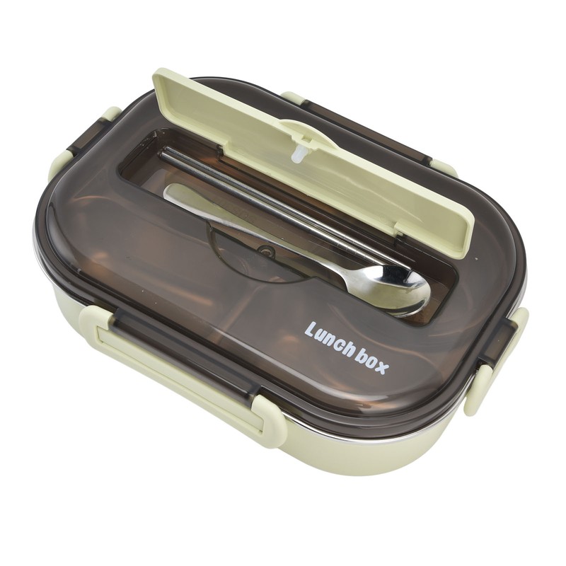 Portable Kids 304 Stainless Steel Lunch Box 1.3L Four Compartment