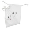 Ambesonne Eyelash Fabric Pouch Set of 2, Closed Eyes Pink