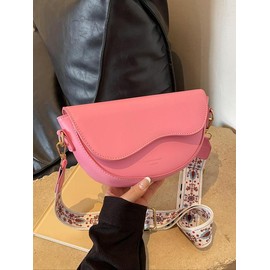Summer 2024 Vintage Female Shoulder Bag with Two Straps, Girl Cute Crossbody Bag, Wide Strap Retro Luxury Color Block Saddle Bag Perfect for Party, Wedding, Dinner, Birthday Gifts:_Silver_Please Refer To The Pictures for Dimensions