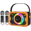 Karaoke Machine, 2 Wireless Karaoke Microphones with Disco Lights, Portable