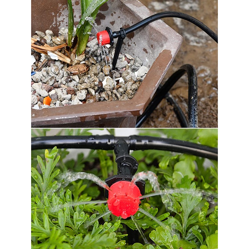Kalolary 150PCS Drip Irrigation Kit Accessories Plant Watering System Adjustable