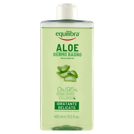 Equilibra Aloe Dermo-Bagno, Gel-Doccia ad Azione Idratante, Emolliente e Rinfrescante, per una Pelle Pulita e Profumata, Con Succo di Aloe, Glicerina ed Estratto di Mela Bio, 400 ml