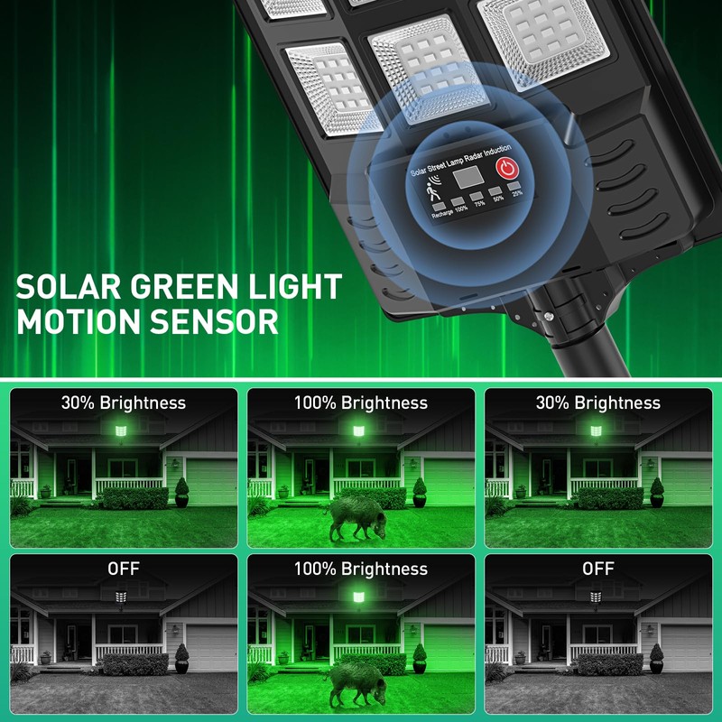 Hog Light for Night Hunting,22000LM Powered Feeder Light(Green) Solar Lights