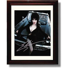 Elvira Autograph Promo Print - Cassandra Peterson - Framed 8x10