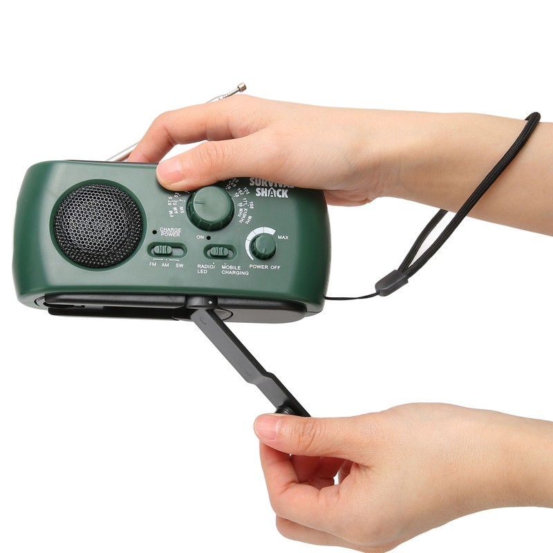 Hand Crank Radio Portable Practical LED Torch Outdoor Multi Band