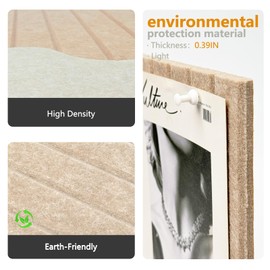 Large Cork Board Alternative Felt Wall Tiles with Safe Removable Adhesive Tabs, Cork Boards for Walls Cork Board for Office Pin Board Tack Board (Big Brown)