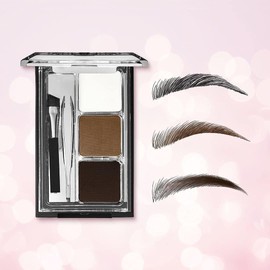 Wet n Wild Kit para Cejas con Polvo, Gel y Pinza,Larga Duración, Alta Pigmentación Efecto suave y Natural, Tamaño Compacto Perfecto para Kit de Maquillaje, Ideal para Laminado y Maquillaje Compacto, Vegano y Cruelty Free