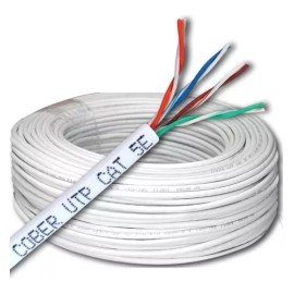 Taej 85 100 Metros Bobina Cable Utp Cat 5e Blanco 8 Hilos Cctv Rj45