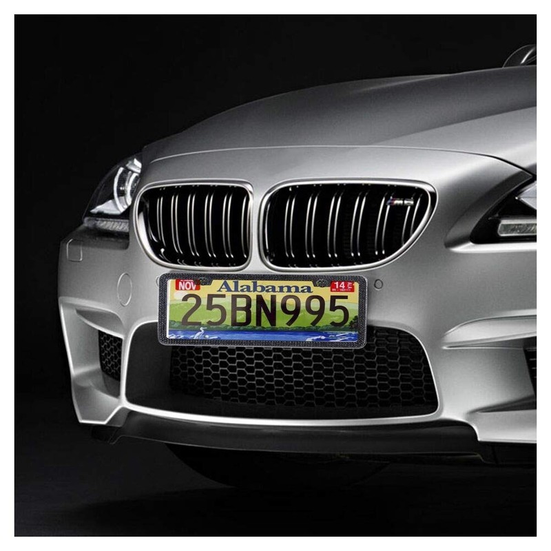 Bling Rhinestone License Plate Frame,Luxury Diamond Inlaid Thin Border Car