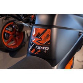 Tankpad Motorcycle Protector Compatible with KTM Super Duke R 1390 Orange Black X509501VA