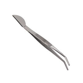 盆栽用ピンセット 盆栽用ロングピンセット 盆栽用ガーデンピンセット ステンレス鋼材質 滑りにくい ブレード4.5 X 2 cm 防錆 盆栽の松土・植草に適用 (曲がった)
