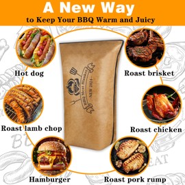 katoex BBQ Blanket for Resting Meat, BBQ Brisket Blanket Meat Resting Blanket for Smoking, Grilling Meat Insulated Resting Bag with Wide Mouth for Large Brisket/Turkey (Regular 21in)