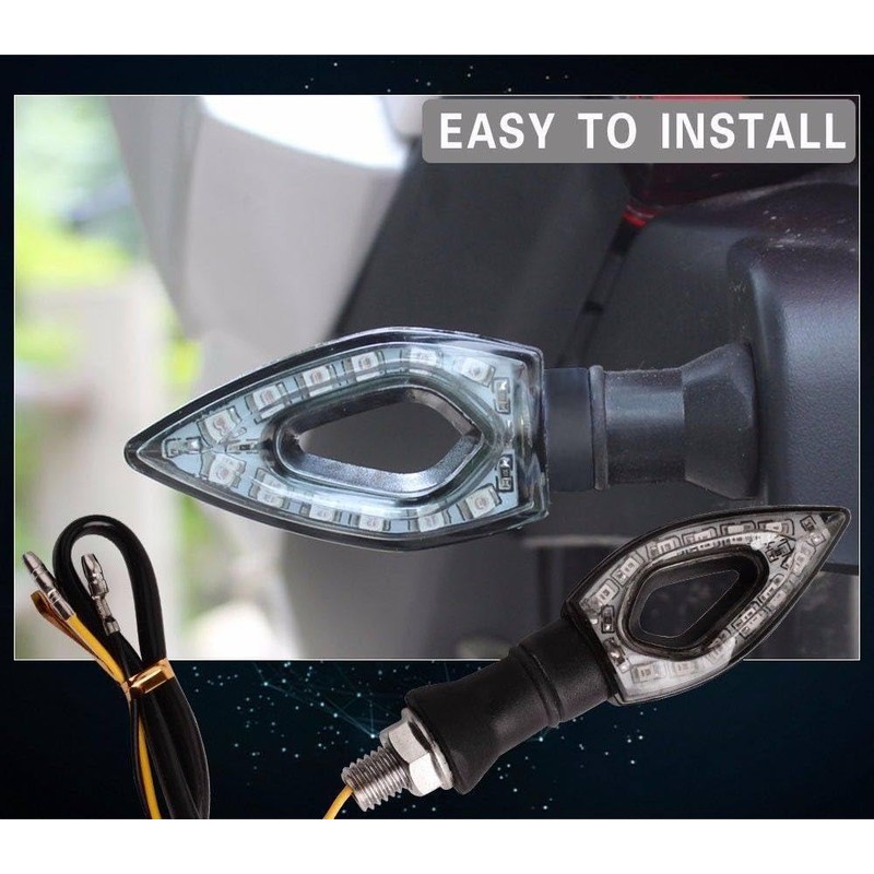 TDR 4x LED Turn Signal Indicator Light Black For Kawasaki