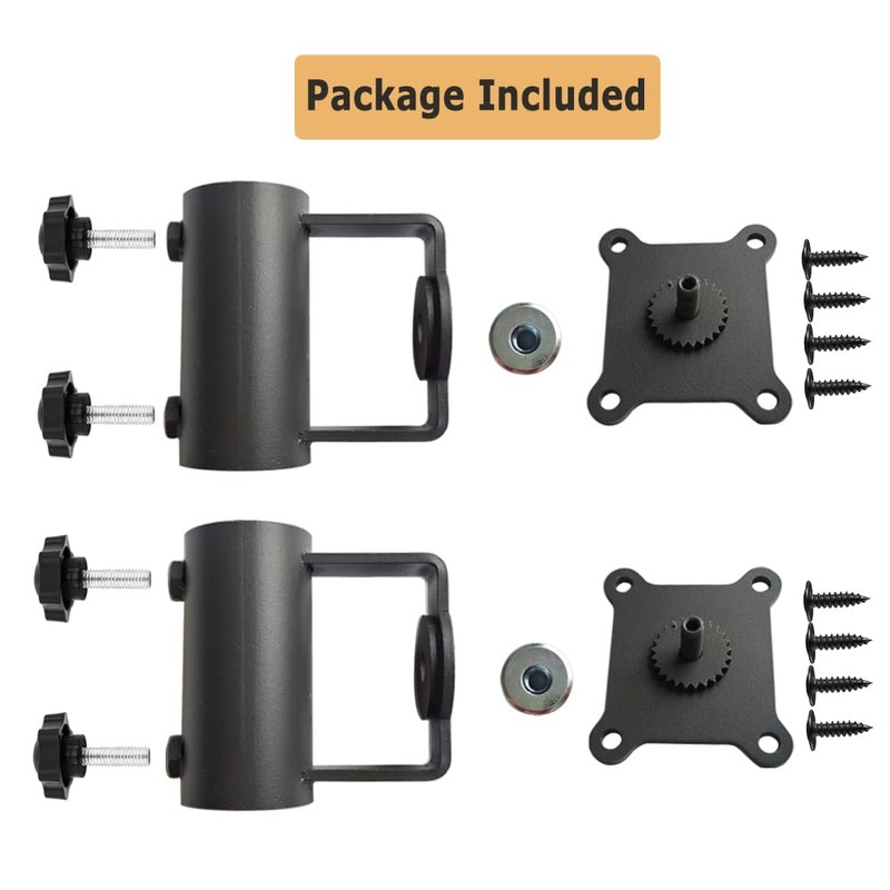 Pair of Patio Umbrella Clamp Holder - Heavy Duty Steel