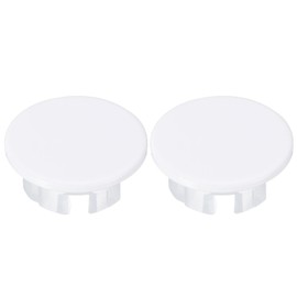 uxcell 2Pcs Sink Overflow Cover Basin Trim Copper Overflow Rings Bathroom Kitchen Basin Drain Cover Hole Insert in Round Caps Replacement, White