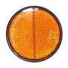 Old-Harvest 2 x Reflector Round 70 mm Yellow for Gluing