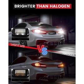 LASFIT 7443 7440 LED Bulbs Reverse Backup Light, 7444 7444na White T20 Daytime Running DRL Parking Lamp L-7440 W21W WY21W 6000K for Automotive Replacement, Plug and Play, Pack of 2