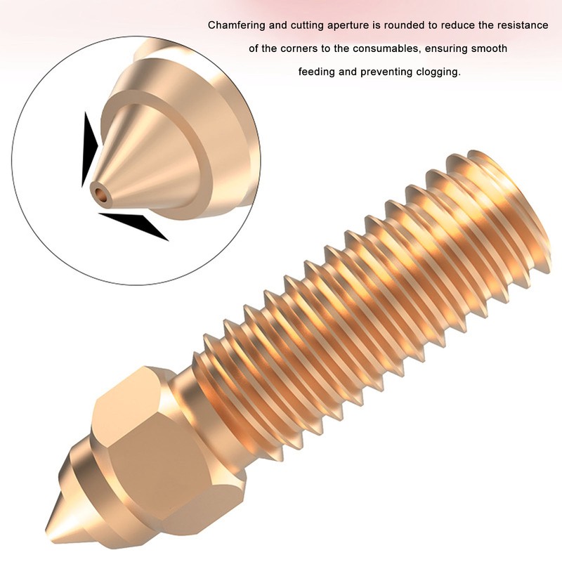 10pcs 3D Printer Extruder Brass Nozzles High Temperature Resistance Wear