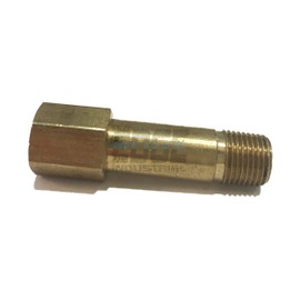 EDGE INDUSTRIAL Brass 1/8" Long Extension Adapter, 1-3/4" Long, D.O.T. Approved (Qty 01)