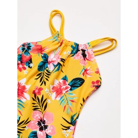 Kanu Surf Girls' Jasmine Beach Sport Halter One Piece Swimsuit, Brooke Mango, 8