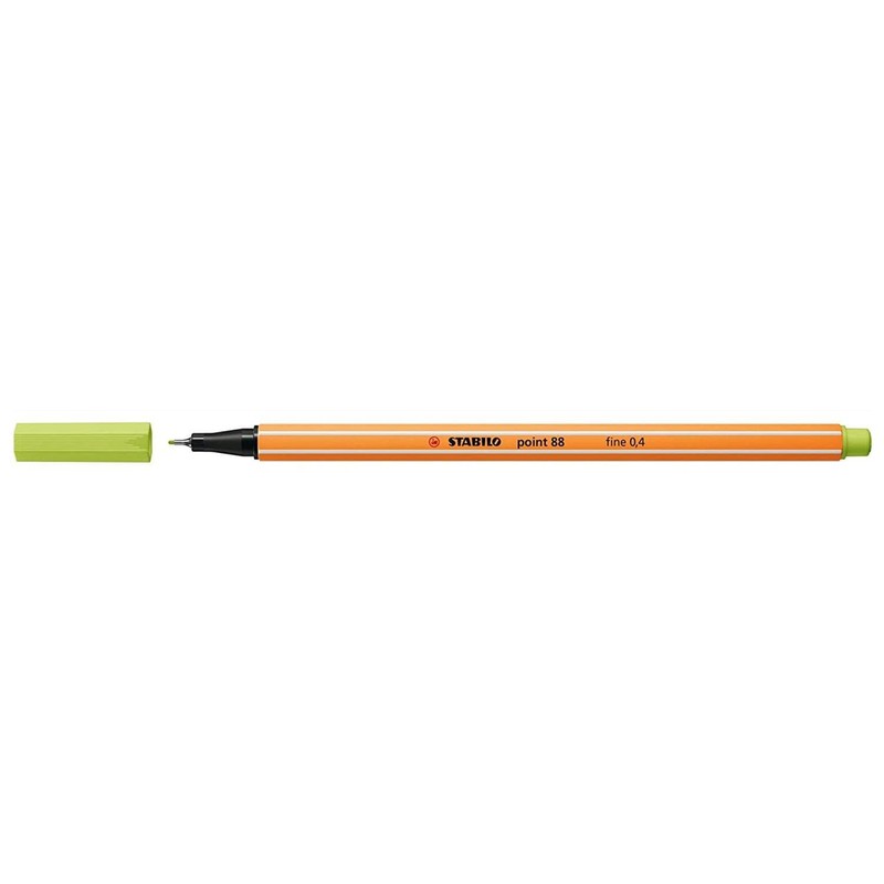 STABILO Pack of 3 Felt-Tip Pens with Stitch 88, Lime