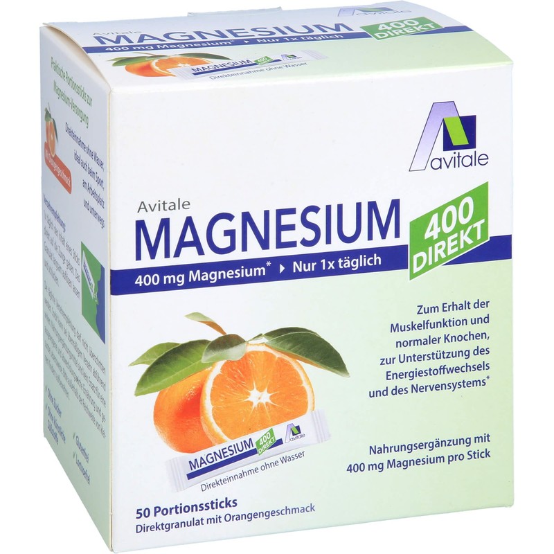 Magnesium 400 Direct Orange Portion Sticks 50 x 2.1 g