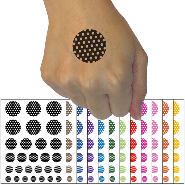 Geometric Polka Dotted Circle Temporary Tattoo Water Resistant Fake Body
