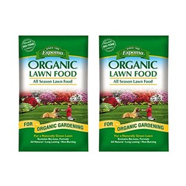 Espoma Organic All Season Lawn Food - Organic Lawn Fertilizer with the Exclusive Bio-tone Formula. Slow Release Long Lasting Feeding for all Lawns - Pack of 2
