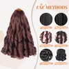 Flyroseing 8 Pcs Curly Braiding Hair, Synthetic Bouncy Cooper French