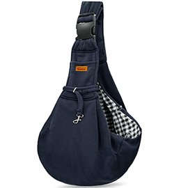 Cuby Dog and Cat Sling Carrier â Hands Free Reversible Pet Papoose Bag - Soft Pouch and Tote Design â Adjustable â Suitable for Puppy, Small Dogs, and Cats for Outdoor Travel (B-ArmyGreen)