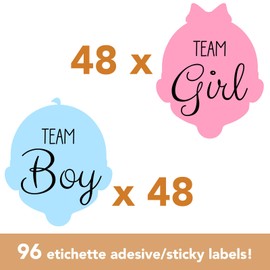 Gender Reveal Party Stickers - Baby Shower Boy or Girl Decorations, Baby Shower Gadgets Original Ideas, Gender Reveal Party Decorations, Boy or Girl Stickers