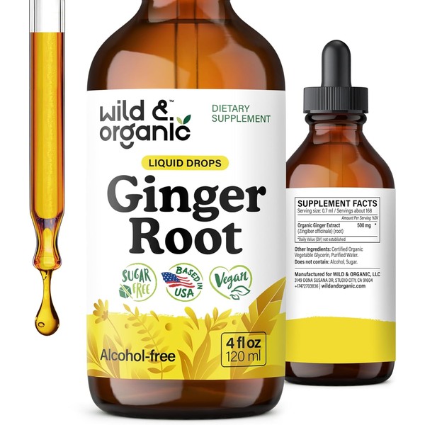 Wild & Organic Ginger Root Extract Drops - Immune &
