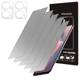 KIKNKILIN [5+2 5 Anti-glare(matte) TPU film Screen protector + 2 Lens Protector for Moto G Power 5G 2024 Easy to Install Scratch Resistant [Perfect Fit for 3D edge Screen]