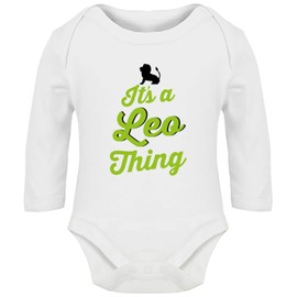Hippowarehouse It's a Leo Thing Baby Vest Bodysuit (Long Sleeve) Boys Girls White
