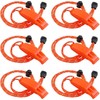 6PCS Safety Survival Whistles with Adjustable Reflective Lanyard Emergency Plastic