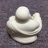 White Laughing Buddha Statue for Home,Small Smiling Buddha Figurine for
