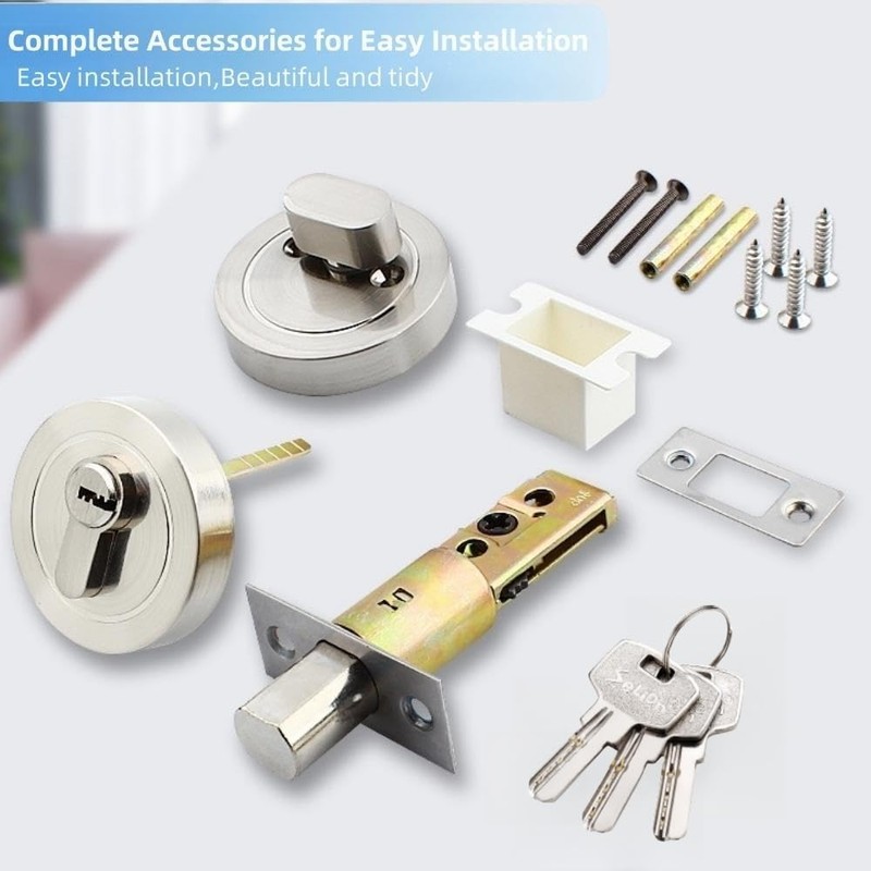Single Cylinder Deadbolt Round Door Lock Front Door Locks Zinc
