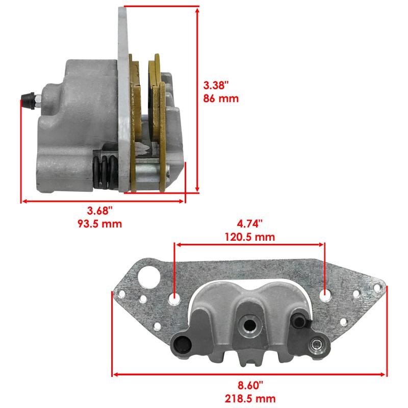 Caltric Front Left Brake Caliper For Polaris Ranger XP 1000