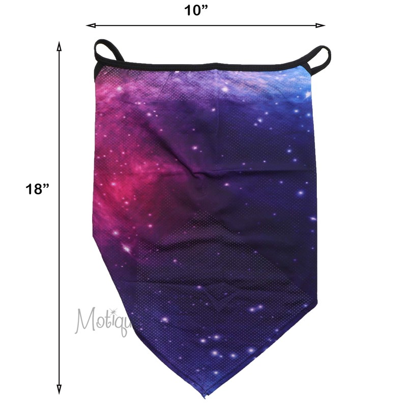 Motique Accessories Lightweight Breathable Cooling Earloop Bandana Face Mask Neck