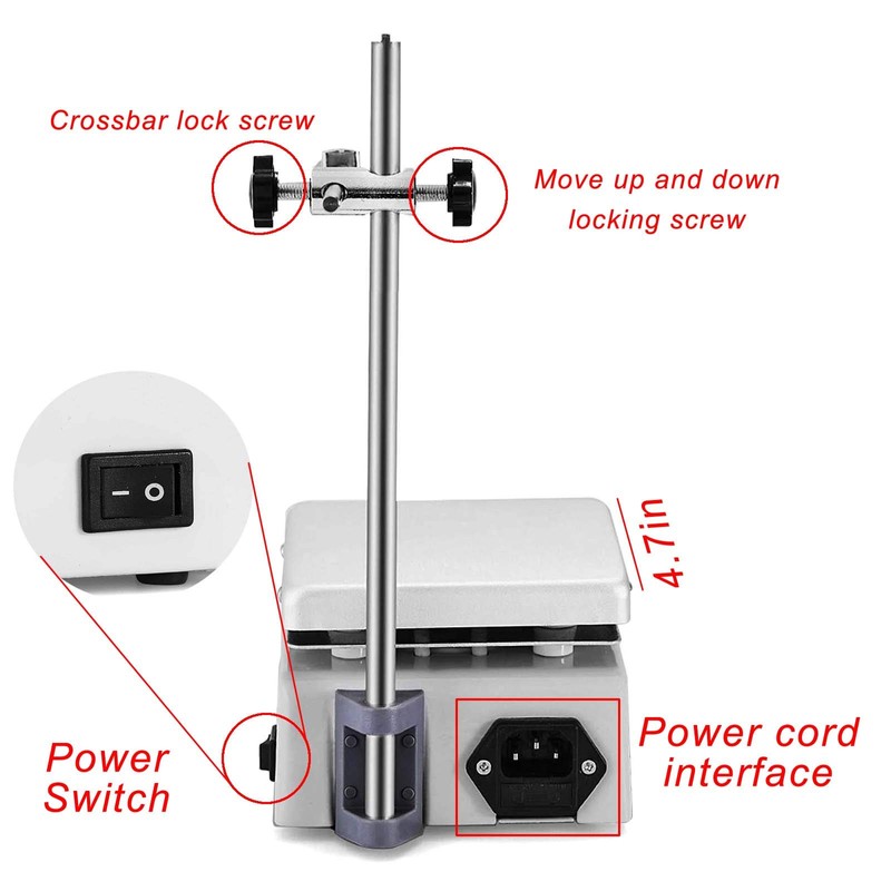 LGXEnzhuo SH-2 Magnetic Stirrer Mixer, 110V 1000ml Stirring Capacity Lab