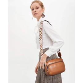 GASSDA Women's Shoulder Bag, Small Handbag, Women's PU Leather Crossbody Bag, Women's Modern Bags with Removable Shoulder Strap, brown, Fashion