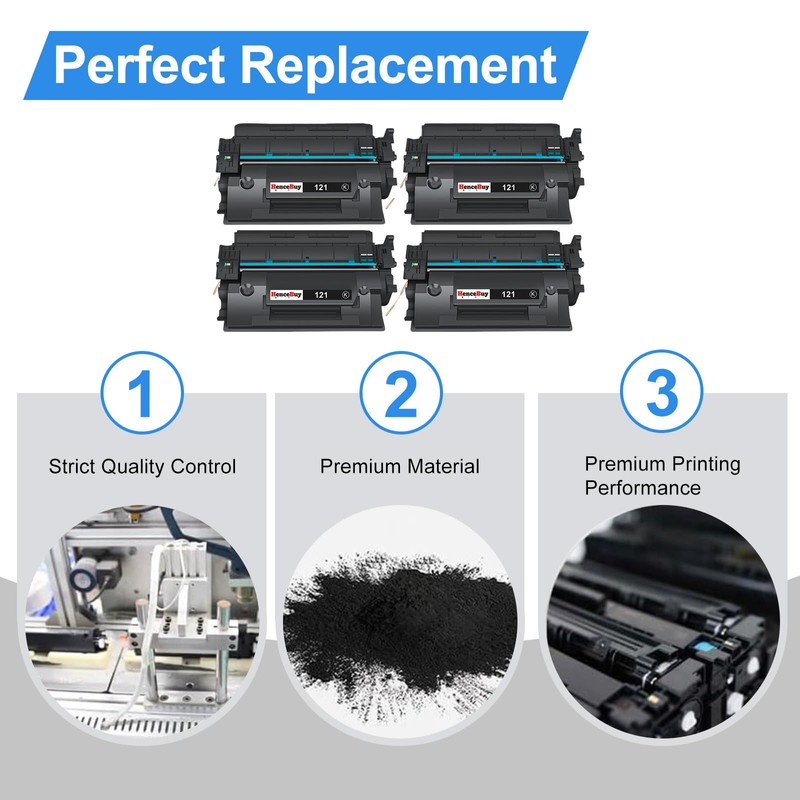 121 Black Toner Cartridge High Yield Replacement for Canon 121
