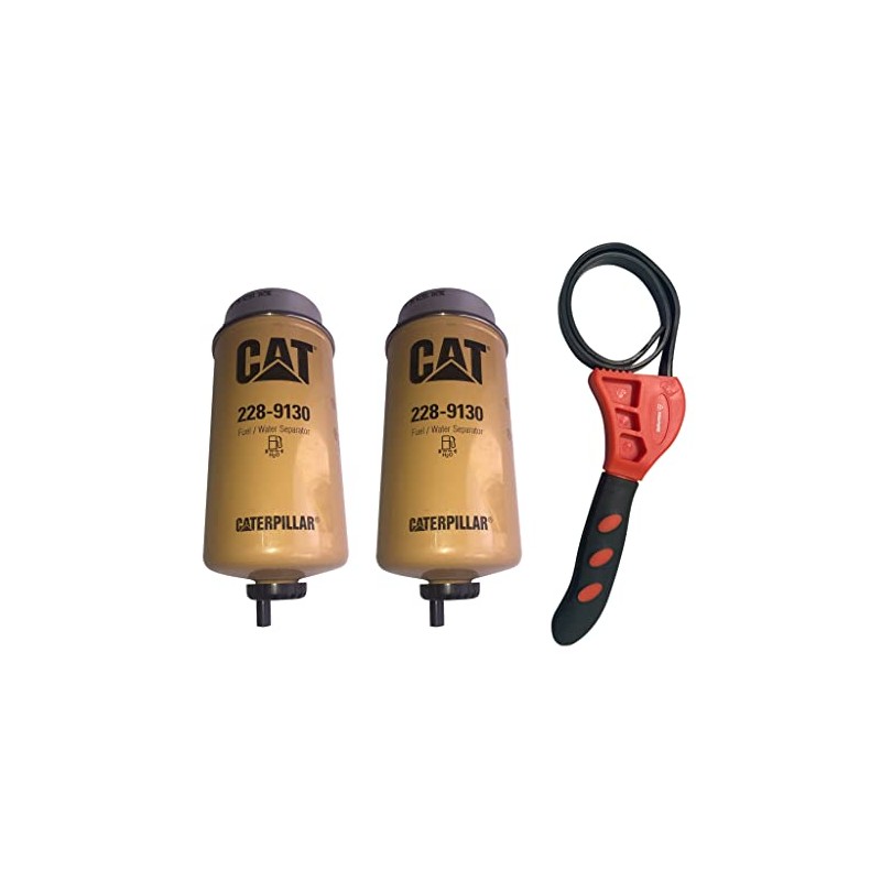 Caterpillar 228-9130 Fuel Water Separator w/IHD Strap Wrench Bundle (2)