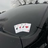 Ace Playing Card Chrome Sticker - High Quality Printed Vinyl