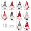 BRUBAKER 10-Piece Set Christmas Tree Pendant Christmas Gnome Gnome