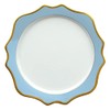 Decor Essentials Ceramic Scalloped Edge Gold Rimmed Charger Plate Dinnerware