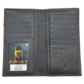 Custom Ariat Praying Cowboy Church Premium Shield Long Wallet Brown