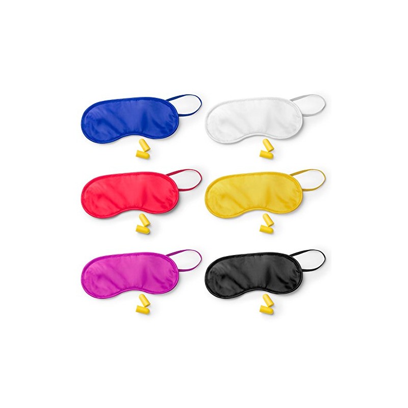 eBuyGB Colourful Eye Mask and Ear Plug Set, Red, Pack