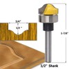 Gasea 1/4 Shank Faux Panel Board Ogee Groove Router Bit